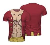 ABYstyle - One Piece - Replica T-Shirt - Luffy New World - Rouge - Homme (L) Rouge G