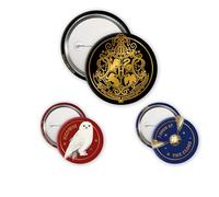 ABYstyle - Pack de 3 Badges HARRY POTTER Poudlard - Produit Officiel - Blasons des Maisons - Diamètres 5 cm & 3,2 cm