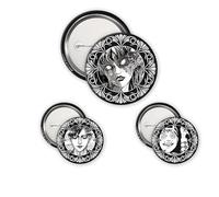 ABYstyle - Pack de 3 Badges JUNJI ITO Collection - Produit Officiel - Diamètres 5 cm & 3,2 cm - Accessoires Manga Horreur