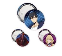 ABYstyle - Pack de 3 Badges SOLO LEVELING Igris, Jinwoo & Cha Hae In - Produit Officiel - Diamètres 5 cm & 3,2 cm - Accessoires Manga