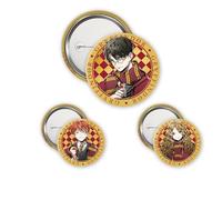 ABYSTYLE - Pack de Badges HARRY POTTER Harry, Hermione & Ron - Produit Officiel - Lot de 3 Badges - Diamètre 1 x 5 cm et 2 x 3,2 cm