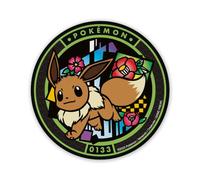 ABYSTYLE - POKÉMON - Dessous de verre en céramique Évoli - Produit Officiel - Dimensions 10 cm de diamètre - Base Antidérapante