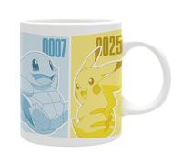 ABYstyle Mug Pokémon Pikachu & Kanto Starters – Céramique 320 ml, Micro-ondes & Lave-vaisselle