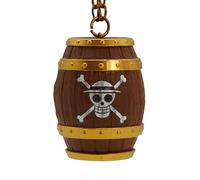 ABYSTYLE Porte-clés One Piece Barrel Skull 3D | Accessoire officiel Anime pour les fans et les collectionneurs | Porte-clés crâne de pirate inspiré de Luffy pour sacs à dos, sacs, cadeaux et