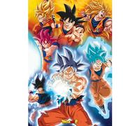 ABYstyle Poster DRAGON BALL SUPER Transformations - Produit officiel - 91,5 x 61 cm - Papier laminé