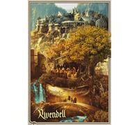 ABYSTYLE - Poster LE SEIGNEUR DES ANNEAUX Fondcombe - Produit Officiel - Format 91,5 x 61 cm - Papier Laminé - Affiche Collector Cinéma Fantasy