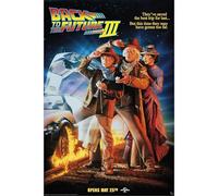 ABYSTYLE - Poster RETOUR VERS LE FUTUR III - Produit Officiel - Affiche du Film - Format 91,5 x 61 cm - Papier Laminé Haute Qualité