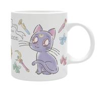 ABYSTYLE - SAILOR MOON - Mug Luna & Artemis Chibi - Produit Officiel - Contenance 320 ml - Céramique Haute Qualité