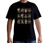 ABYSTYLE - Saint Seiya - T-Shirt - 12 Armures d'or - Noir - Homme (L)