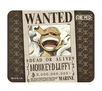 ABYSTYLE - Tapis de Souris Souple One Piece Wanted Luffy - Produit Officiel - Surface Textile - Base Antidérapante