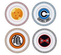 ABYstyle Teller-Set Dragonball Z 4-tlg., Speiseteller, Porzellan, 21 cm, ABYTAB009