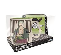 ABYstyle Zoro Lot de 2 tasses à café et thé en céramique 473 ml et dessous de verre absorbant