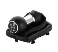 abywrpagg Compatible Avec A3 S3 2001 2002 2003 Pommeau De Levier De Vitesse Manuel 12 Mm 5/6 Vitesses Avec Soufflet Et Cache-soufflet Accessoires Auto(6 Speed-Silver black)