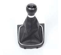 abywrpagg Compatible Avec VW Pour Golf 6 Pour Jetta MK6 2010 2011 2012 2013 2014 Pommeau De Levier De Vitesse 5/6 Vitesses Avec Collier De Protection(5 Speed Black Line)