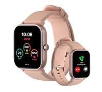 Abyx FIT Ozone 3 - Montre Connectée 1.6", 280x420 px, Standby 20 Jours, Bluetooth 5.0, Accéléromètre 3 Axes, IP68 Étanche, Cardio, Analyse du Sommeil, Musique, Compatible Android iOS, Rose Poudré
