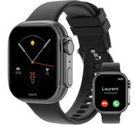 Abyx Fit Touch 5 - Montre Connectée Avec Écran Tactile Amoled 1,75 Pouce, Fonctions Téléphone, Suivi De La Santé (Pression Artérielle, Fréquence Cardiaque, Sommeil, Spo2) Et Sport, Étanche Ip68