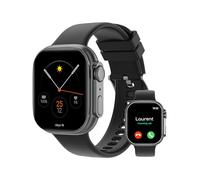 Abyx Montre connectée Fit Touch 5 – Écran AMOLED 1,75 pouce Tactile, Suivi santé, IP68, Gris foncé