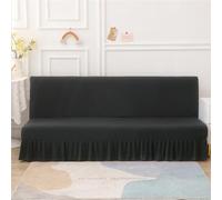 ABZDUNG Housse de canapé sans accoudoirs avec Jupe à Volants, Extensible, Pliable, 2/3/1 Place, Anti-Rayures, Motif Chat, Housse de canapé clic-clac(Grigio,190-220cm)