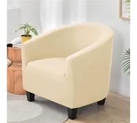 ABZDUNG Housse de Fauteuil 1 Place, Universelle et résistante aux éclaboussures, élastique, antidérapante, idéale for Un Bar, Un Salon ou Une Chambre à Coucher.(Beige)