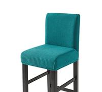 ABZDUNG Housses de Tabouret, Housses de Chaise de Bar Extensibles, Housses de Chaise de Salle à Manger à Dossier Bas Extensibles, 4 pièces(Lago Blu,4 pezzi)