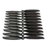 ABZEKH Drone Accessories for 10PC/Set for 6040 6x4E High-Speed Propellers for RC Airplane & Quadcopter Glass Fiber & for Nylon Material Compatible with Brushless Mot(10pc 6040 Black)