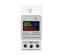 AC 110V 220V 100A din rail Voltage Current KWH monitor meter AMP voltmeter ammeter Wattmeter AUOQKQUT(TOVAE2-100)