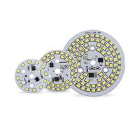 AC 220 V-240 V DOB LED Puce SMD2835 sans conducteur 5 W 7 W 9 W 12 W Perles de lumière rondes Blanc froid Convient pour ampoule de phare (blanc chaud, 220 V 9 W)