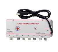 AC 220V 2/3/4/6/8 - way TV shunt amplificateur 20db Digital TV antenna signal amplificateur Home TV Equipment 45mhz to 860MHz US plug - Type 1 in 6 out