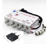 AC 220V 2/3/4/6/8 - way TV shunt amplificateur 20db Digital TV antenna signal amplificateur Home TV Equipment 45mhz to 860MHz US plug - Type 1 in 4out with EU