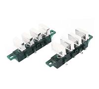 AC 250 V contrôle électrique 1 A ventilateur de table électrique type piano 4 touches voies position panneau vert verrouillage en métal bouton poussoir interrupteur à bouton-poussoir ton argent 2 pièc