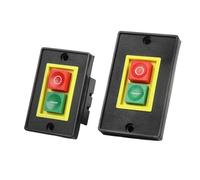 AC 380V 2KW e/s On Off Start Stop bouton poussoir interrupteur 6 bornes à vis QCS1 grand/petit panneau 1 pièces(Small Panel)