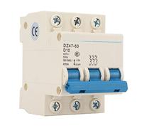 AC 400V Disjoncteur miniature 3P Din Rail Mount Accueil Protection contre les surcharges Commutateur d'air for les lignes de distribution d'éclairage résidentiel Système PV solaire KHzIgRdY (Size : 1