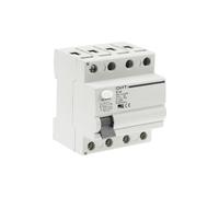AC 4P 16A ~ 63A 30mA RCD 230V 380V 400V 415V, dispositif électromagnétique à courant résiduel, disjoncteur différentiel, interrupteur de sécurité(Red handle,25 V)