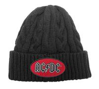 Rock Off Trade Bonnet AC/DC Oval Logo Unisexe maille torsadée Noir Taille unique