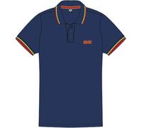 Ac - AC/DC Polo Shirt Classic Band Logo Nouveau Officiel Unisex Navy Bleu Size S