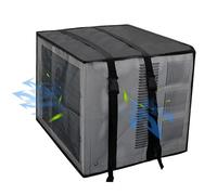 AC Cover for Outside Unit,Protective Oxford Fabric Air Conditioning Covers with Side Mesh - Black Winter Air Conditioning Covers Withstand Rain and Snow