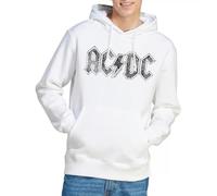 AC/DC ACDC Paisley Logo Sweat à Capuche Unisexe, Blanc, XL