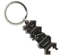 Ac/Dc Argenté Voltage Band Logo 3D Porte-Clés Keychain Size One Size