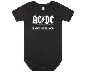 AC/DC Baby In Black Unisexe Body noir 80/86, 100% Coton,