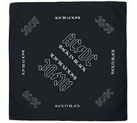 AC/DC Back in Black - Bandana Unisexe Foulard noir 100% Coton
