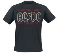 AC/DC Back in Black Europe 1980 Homme T-Shirt Manches Courtes Noir S