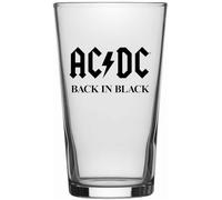 AC/DC Back in Black Unisexe Verre à bière transparent Verre 0,5 L