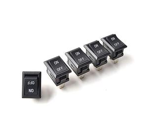 AC DC Bascule Interrupteur 2 Broches SPST, Mini ON/OFF Commutateur Bouton pour AC 125V-250V DC 12V 24V 36V 48V 60V Moto Bateaux Interrupteur Cafetière TV Brut Câble électroménager Appareil - 5 Pièces