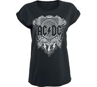 AC/DC Black Ice Femme T-Shirt Manches Courtes Noir 100% Coton Large