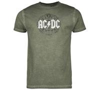 AC/DC Black Ice Homme T-Shirt Manches Courtes Vert 100% Coton Regular/Coupe Standard