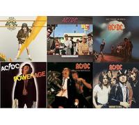 AC/DC Bon Scott Lot de 6 : Haute tension + Dirty Deeds Done Dirt Cheap + Let There Be Rock + Powerage + If You Want Blood + Highway to Hell Lot de 6