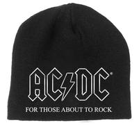 AC/DC Bonnet Cap for Those About to Rock Logo Officiel Nouveau Noir One Size Size One Size