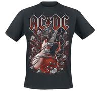AC/DC Breaking The Wall Homme T-Shirt Manches Courtes Noir 100% Coton Regular/Coupe Standard