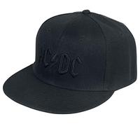 AC/DC Casquette De Baseball Band Logo Canon Pop Art Brim Nouveau Officiel Noir Size One Size