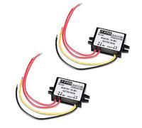 AC-DC Convertisseur d'alimentation AC 12V (10-28V) à DC 12V, 2 Pièces Module Convertisseur,Convertisseur de Tension Réduite Étanche Régulateur de Tension Module de Convertisseur(2A)